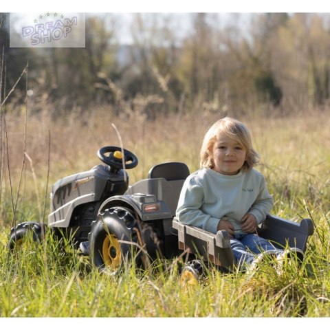 SMOBY Traktor XXL Szary na Pedały z Przyczepką