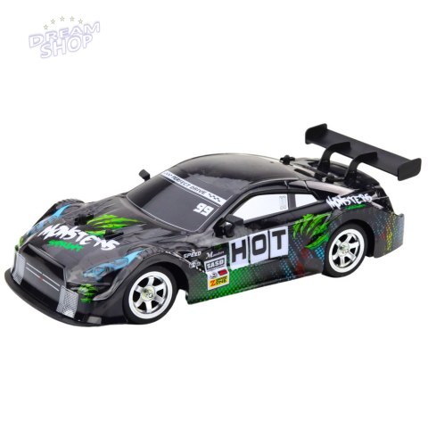 Samochód Wyścigowy Auto Do Driftu RC Czarno Zielone 30km/h 1:16
