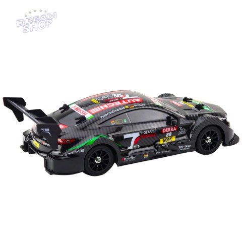 Samochód Wyścigowy Auto Do Driftu RC Czarny Karbon 30km/h 1:16