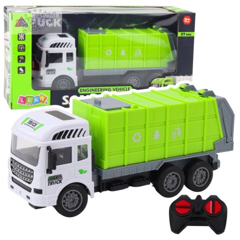 Śmieciarka RC Zdalnie Sterowana Światła Zielona 1:24