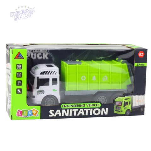 Śmieciarka RC Zdalnie Sterowana Światła Zielona 1:24