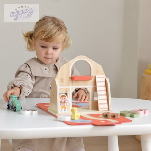 TOOKY TOY Drewniana Składana Farma w Walizce ze Zwierzątkami TOOKY TOY Drewniana Składana Farma w Walizce ze Zwierzątkami