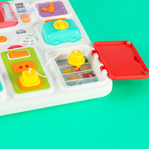 Tablica manipulacyjna sensoryczna montessori kuchnia zegar światło dźwięk Tablica manipulacyjna sensoryczna montessori kuchnia zegar światło dźwięk