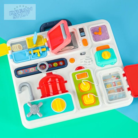 Tablica manipulacyjna sensoryczna montessori kuchnia zegar światło dźwięk Tablica manipulacyjna sensoryczna montessori kuchnia zegar światło dźwięk