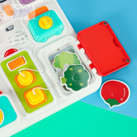 Tablica manipulacyjna sensoryczna montessori kuchnia zegar światło dźwięk Tablica manipulacyjna sensoryczna montessori kuchnia zegar światło dźwięk