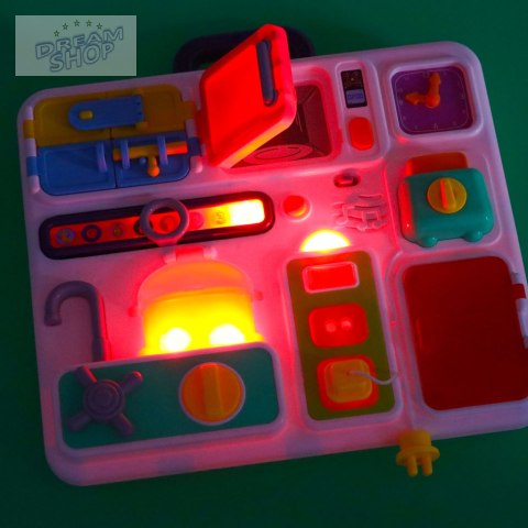 Tablica manipulacyjna sensoryczna montessori kuchnia zegar światło dźwięk Tablica manipulacyjna sensoryczna montessori kuchnia zegar światło dźwięk