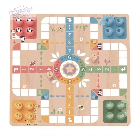 WOOPIE GREEN Gry Planszowe Logiczne 2w1 Ludo Chińczyk + Uwolnij Zwierzątka WOOPIE GREEN Gry Planszowe Logiczne 2w1 Ludo Chińczyk + Uwolnij Zwierzątka