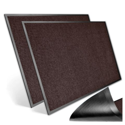 Wycieraczka wejściowa 40x60 cm SEILA brązowa zestaw 2 sztuk