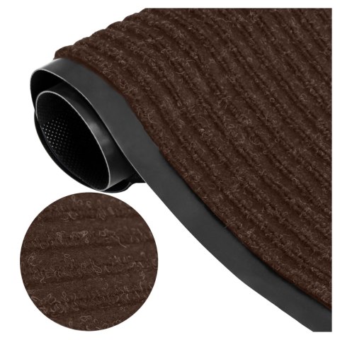 Wycieraczka wejściowa pod drzwi 40x60 cm SEILA brązowa