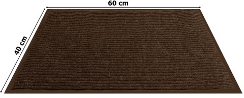 Wycieraczka wejściowa pod drzwi 40x60 cm SEILA brązowa