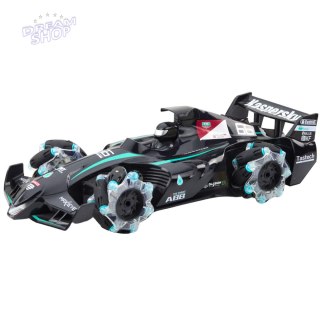 Wyścigówka Auto Sportowe Zdalnie Sterowana RC Efekt Dymu 2.4G Czarna