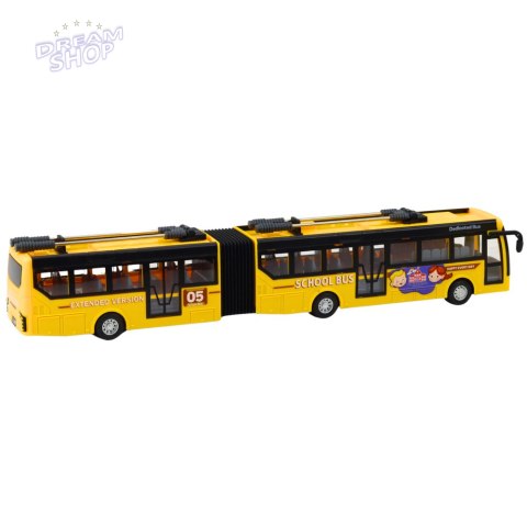 Autobus Szkolny Trolejbus Przegubowy Zdalnie Sterowany RC 1:32 Żółty