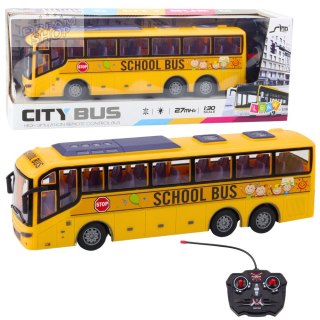 Autobus Zdalnie Sterowany RC Szkolny 1:30 Światła Żółty
