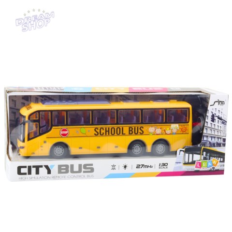 Autobus Zdalnie Sterowany RC Szkolny 1:30 Światła Żółty Autobus Zdalnie Sterowany RC Szkolny 1:30 Światła Żółty