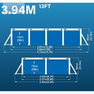 BASEN STELAŻOWY PROSTOKĄTNY SUPER STRONG 394x207x80CM 17723