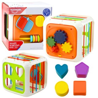 Kostka Sensoryczna Edukacyjna Dla Dzieci Sorter Elastyczne Przęsła Kolorowa