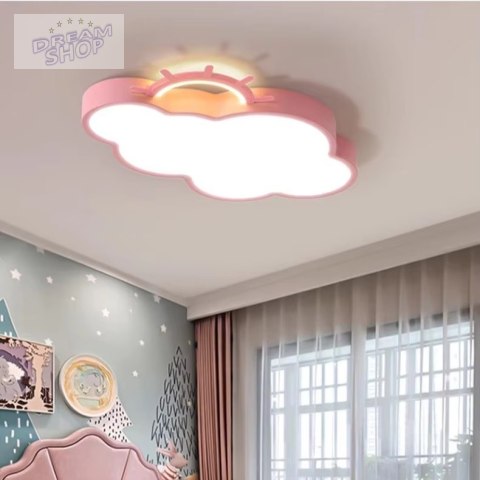 Lampa LED sufitowa plafon do pokoju dziecięcego ściemniana LUMELA + pilot chmurka różowa Lampa LED sufitowa plafon do pokoju dziecięcego ściemniana LUMELA + pilot chmurka różowa