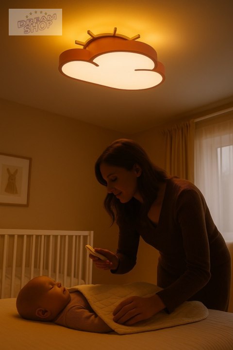 Lampa LED sufitowa plafon do pokoju dziecięcego ściemniana LUMELA + pilot chmurka różowa Lampa LED sufitowa plafon do pokoju dziecięcego ściemniana LUMELA + pilot chmurka różowa