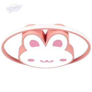 Lampa LED sufitowa plafon do pokoju dziecięcego ściemniana LUMELA + pilot króliczek