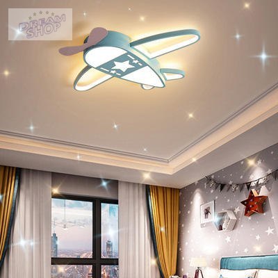 Lampa LED sufitowa plafon do pokoju dziecięcego ściemniana LUMELA + pilot samolot Lampa LED sufitowa plafon do pokoju dziecięcego ściemniana LUMELA + pilot samolot