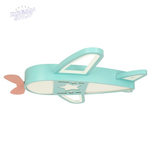 Lampa LED sufitowa plafon do pokoju dziecięcego ściemniana LUMELA + pilot samolot Lampa LED sufitowa plafon do pokoju dziecięcego ściemniana LUMELA + pilot samolot