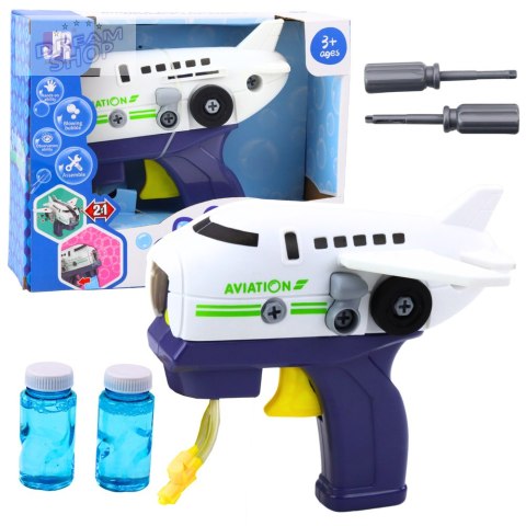 Pistolet Do Baniek Mydlanych Samolot do Skręcania Płyny Śrubokręt 2w1 Pistolet Do Baniek Mydlanych Samolot do Skręcania Płyny Śrubokręt 2w1