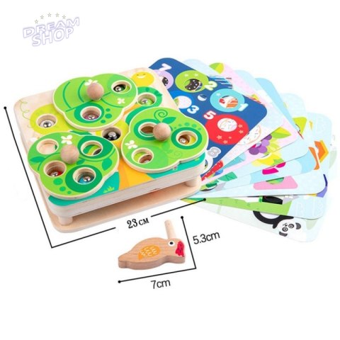 TOOKY TOY Drewniana Gra Zręcznościowa 2w1 Wyciągnij Robaczki dla Dzieci TOOKY TOY Drewniana Gra Zręcznościowa 2w1 Wyciągnij Robaczki dla Dzieci