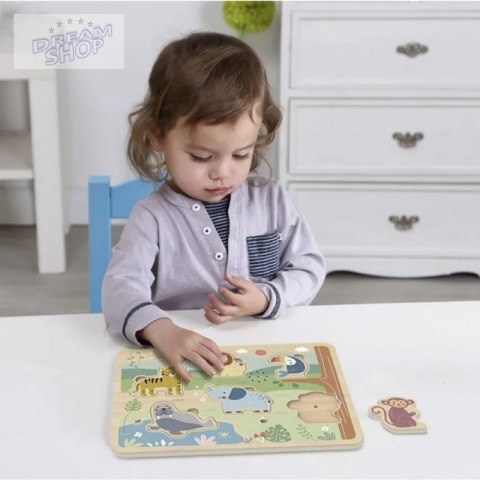 TOOKY TOY Drewniane Interaktywne Puzzle Zwierzątka TOOKY TOY Drewniane Interaktywne Puzzle Zwierzątka