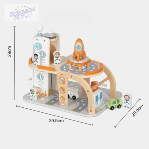 TOOKY TOY Drewniany Kosmiczny Parking Stacja Kosmiczna TOOKY TOY Drewniany Kosmiczny Parking Stacja Kosmiczna