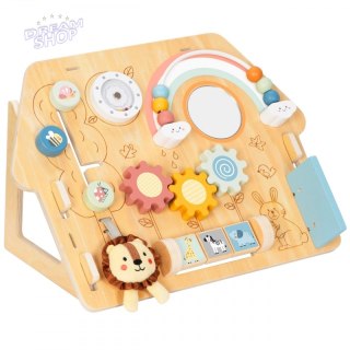 TOOKY TOY Duża Drewniana Tablica Manipulacyjna Domek - Centrum Aktywności