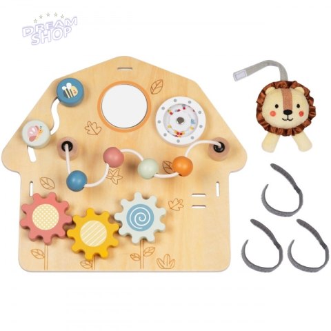 TOOKY TOY Duża Drewniana Tablica Manipulacyjna Domek - Centrum Aktywności TOOKY TOY Duża Drewniana Tablica Manipulacyjna Domek - Centrum Aktywności