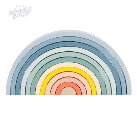 TOOKY TOY Pastelowa Układanka Drewniane Klocki Montessori Tęcza TOOKY TOY Pastelowa Układanka Drewniane Klocki Montessori Tęcza