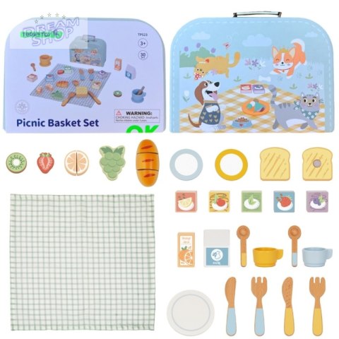 TOOKY TOY Zestaw Piknikowy Owoce do Krojenia Zestaw Śniadaniow TOOKY TOY Zestaw Piknikowy Owoce do Krojenia Zestaw Śniadaniow