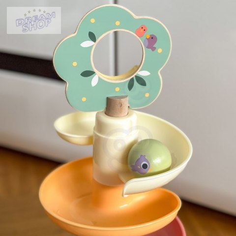 Tooky Toy Drewniany Muzyczny Tor Kulkowy Kulodrom 44 el. Pastelowe Tooky Toy Drewniany Muzyczny Tor Kulkowy Kulodrom 44 el. Pastelowe