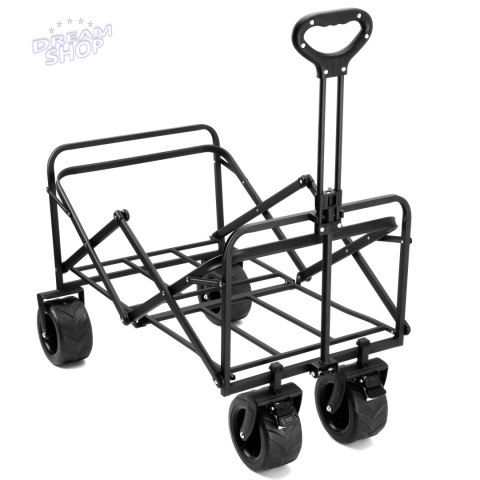 Wózek transportowy plażowy składany KORAL czarny Wózek transportowy plażowy składany KORAL czarny