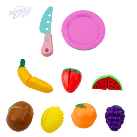Zestaw Owoce Do Krojenia Na Rzep Talerzyki Nóż Koszyk