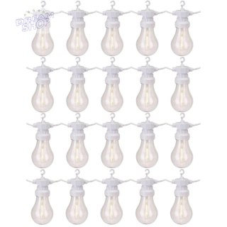 GIRLANDA OGRODOWA PARTY LIGHT 20LED A60 BIAŁY KABEL