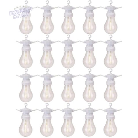 GIRLANDA OGRODOWA PARTY LIGHT 20LED A60 BIAŁY KABEL GIRLANDA OGRODOWA PARTY LIGHT 20LED A60 BIAŁY KABEL