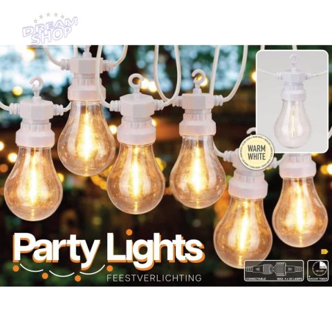 GIRLANDA OGRODOWA PARTY LIGHT 20LED A60 BIAŁY KABEL GIRLANDA OGRODOWA PARTY LIGHT 20LED A60 BIAŁY KABEL
