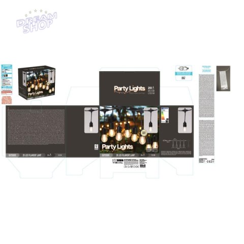 GIRLANDA OGRODOWA PARTY LIGHT 20LED GIRLANDA OGRODOWA PARTY LIGHT 20LED