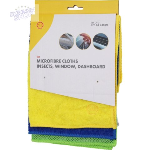 ŚCIERECZKA DO CZYSZCZENIA Z MICROFIBRE 35x35CM 3SZT SHELL ŚCIERECZKA DO CZYSZCZENIA Z MICROFIBRE 35x35CM 3SZT SHELL