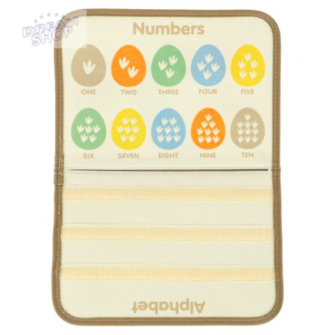 Tablica manipulacyjna sensoryczna montessori walizka dinozaury Tablica manipulacyjna sensoryczna montessori walizka dinozaury