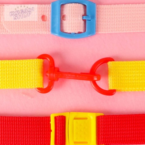 Tablica manipulacyjna sensoryczna montessori walizka plecak różowa Tablica manipulacyjna sensoryczna montessori walizka plecak różowa
