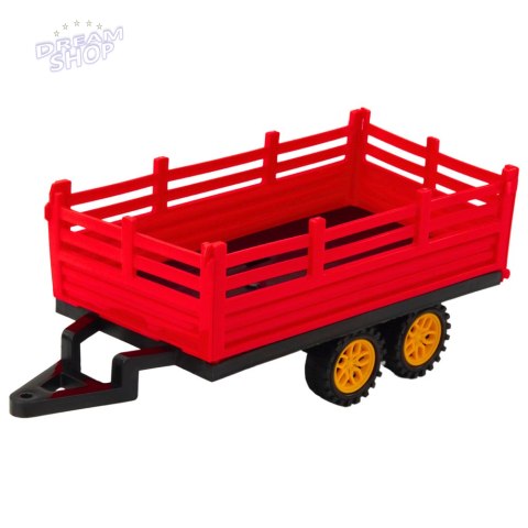 Traktor Farmerski Z Przyczepą Zdalnie Sterowany RC Czerwony