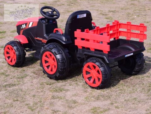 WIELKI TRAKTOR NA AKUMULATOR Z PRZYCZEPĄ "POWER 06", MIĘKKIE SIEDZENIE/WH-777 WIELKI TRAKTOR NA AKUMULATOR Z PRZYCZEPĄ "POWER 06", MIĘKKIE SIEDZENIE/WH-777