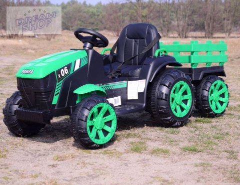 WIELKI TRAKTOR NA AKUMULATOR Z PRZYCZEPĄ "POWER 06", MIĘKKIE SIEDZENIE/WH-777 WIELKI TRAKTOR NA AKUMULATOR Z PRZYCZEPĄ "POWER 06", MIĘKKIE SIEDZENIE/WH-777