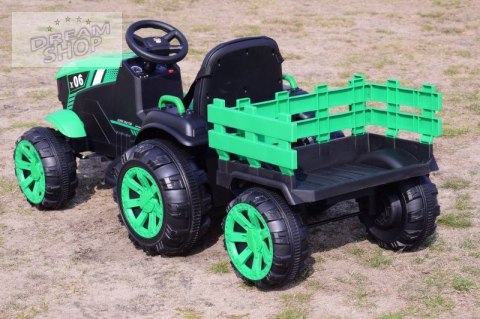 WIELKI TRAKTOR NA AKUMULATOR Z PRZYCZEPĄ "POWER 06", MIĘKKIE SIEDZENIE/WH-777 WIELKI TRAKTOR NA AKUMULATOR Z PRZYCZEPĄ "POWER 06", MIĘKKIE SIEDZENIE/WH-777
