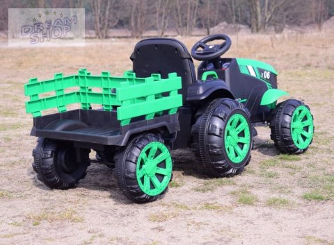 WIELKI TRAKTOR NA AKUMULATOR Z PRZYCZEPĄ "POWER 06", MIĘKKIE SIEDZENIE/WH-777 WIELKI TRAKTOR NA AKUMULATOR Z PRZYCZEPĄ "POWER 06", MIĘKKIE SIEDZENIE/WH-777