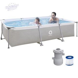 BASEN STELAŻOWY PROSTOKĄTNY Z POMPĄ FILTRUJĄCĄ SUPER STRONG 300x207x66CM 17771EU