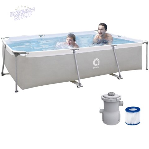 BASEN STELAŻOWY PROSTOKĄTNY Z POMPĄ FILTRUJĄCĄ SUPER STRONG 300x207x66CM 17771EU BASEN STELAŻOWY PROSTOKĄTNY Z POMPĄ FILTRUJĄCĄ SUPER STRONG 300x207x66CM 17771EU